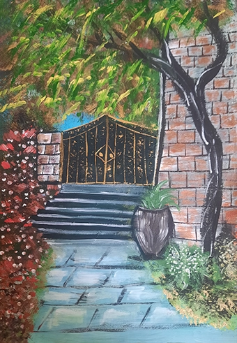 Brick House with Gate